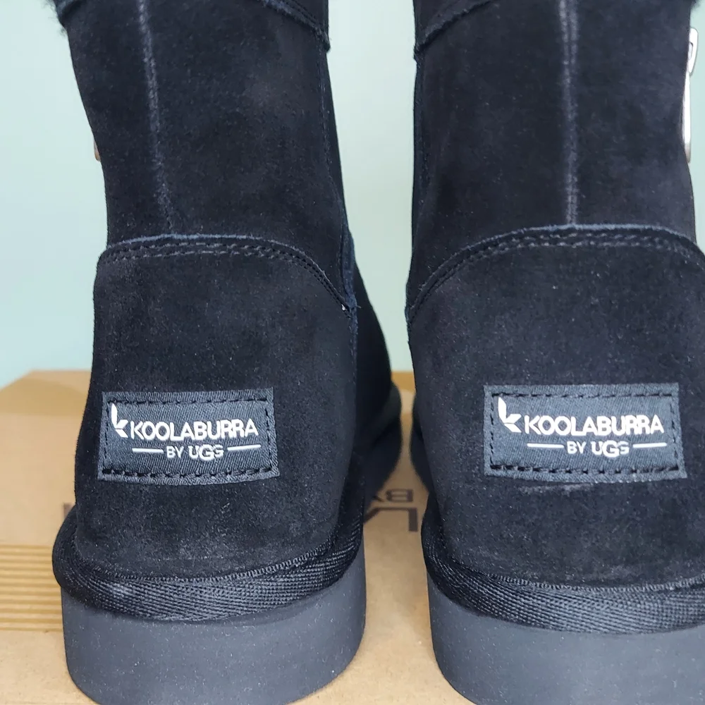 Koolaburra By UGG Aribel Short Black Women's Boots Size 8 & 11 NWT